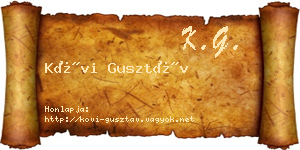 Kövi Gusztáv névjegykártya