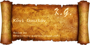 Kövi Gusztáv névjegykártya