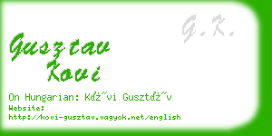 gusztav kovi business card